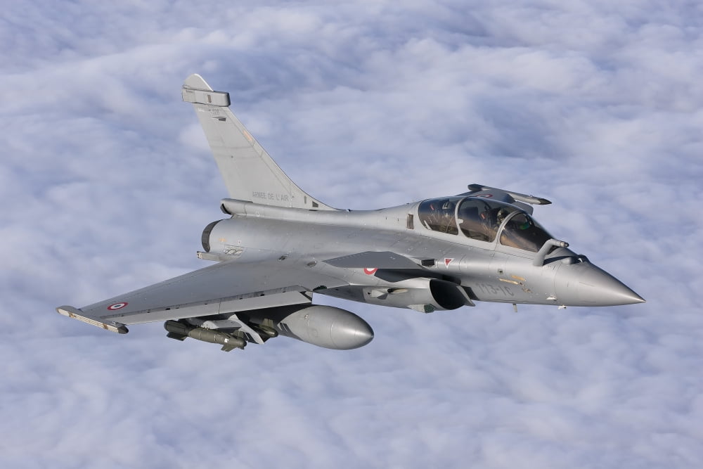 Dassault Rafale B of the French Air Force Canvas Art - Gert KromhoutStocktrek Images (17 x 12)