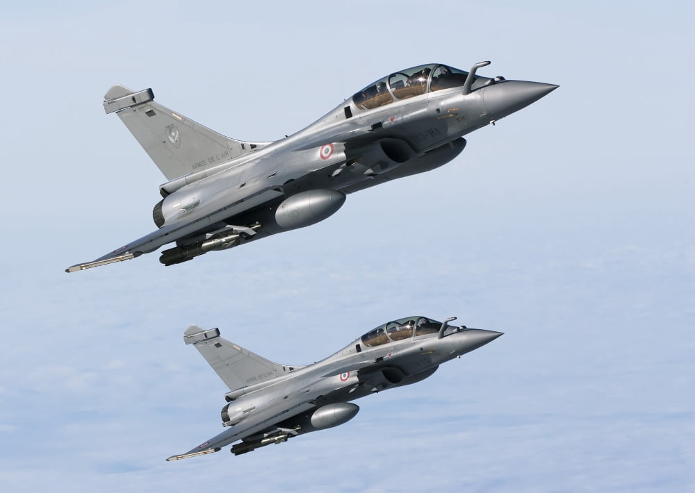 Dassault Rafale B of the French Air Force Canvas Art - Gert KromhoutStocktrek Images (17 x 12)