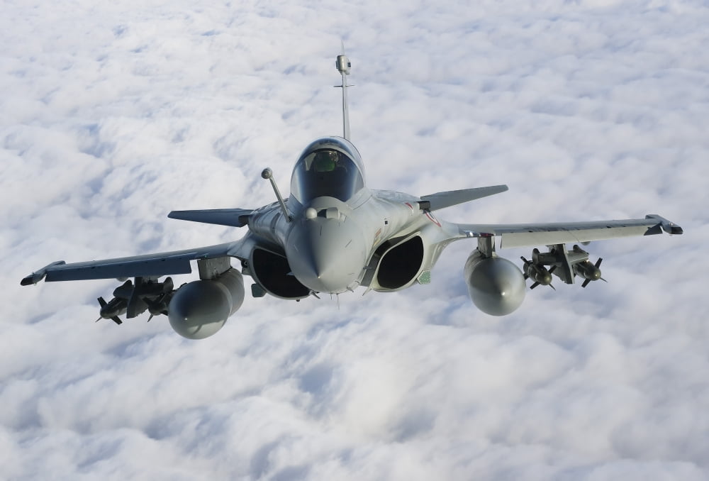 Dassault Rafale B of the French Air Force Canvas Art - Gert KromhoutStocktrek Images (17 x 12)