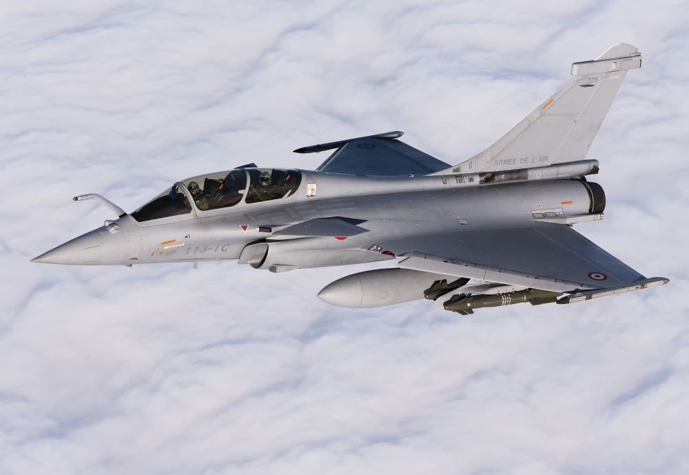 Dassault Rafale B of the French Air Force Canvas Art - Gert KromhoutStocktrek Images (17 x 12)