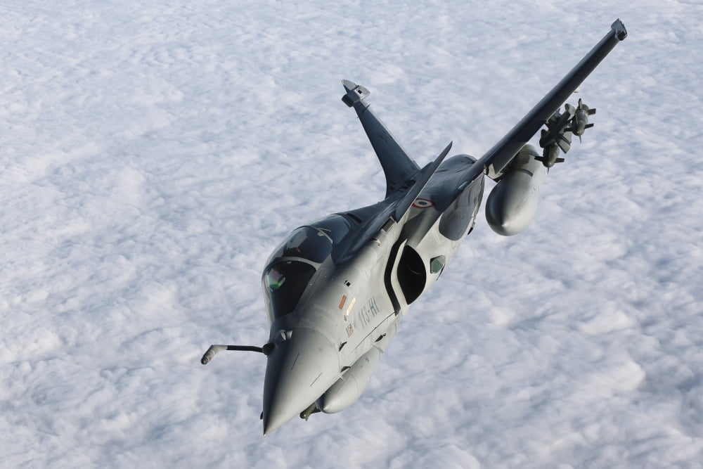 Dassault Rafale B of the French Air Force Canvas Art - Gert KromhoutStocktrek Images (18 x 12)