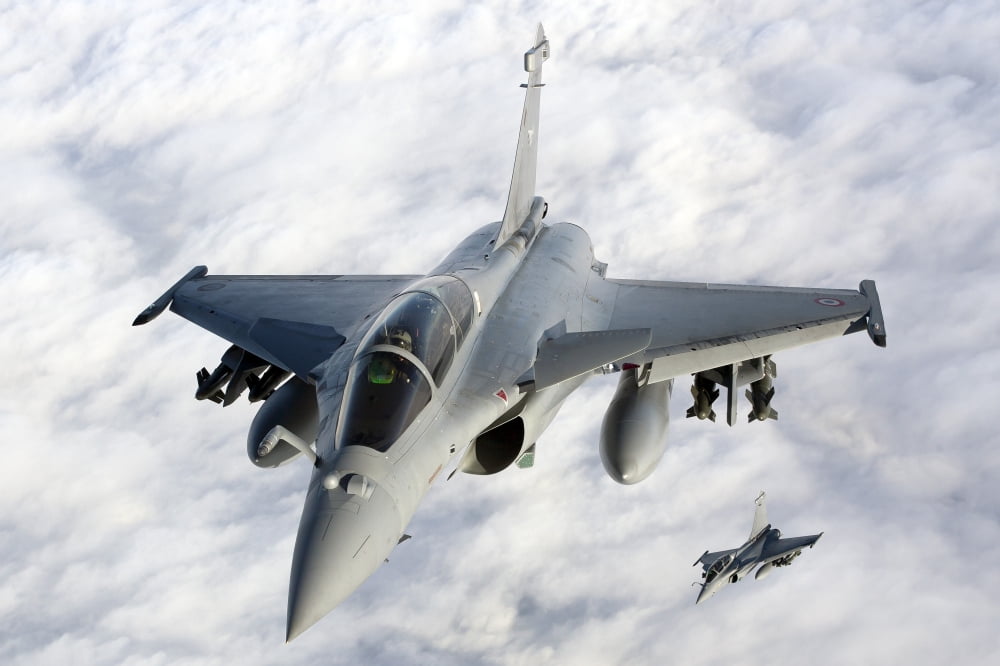 Dassault Rafale B of the French Air Force Canvas Art - Gert KromhoutStocktrek Images (35 x 23)