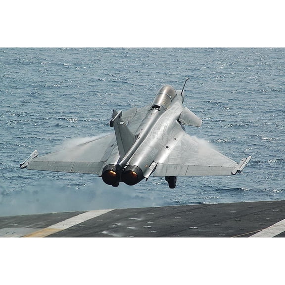 Dassault Rafale French Fighter Aircraft Takeoff Style - A - 20x30 Inch Laminated Aviation Poster - Stunning Detail and Bold Colors