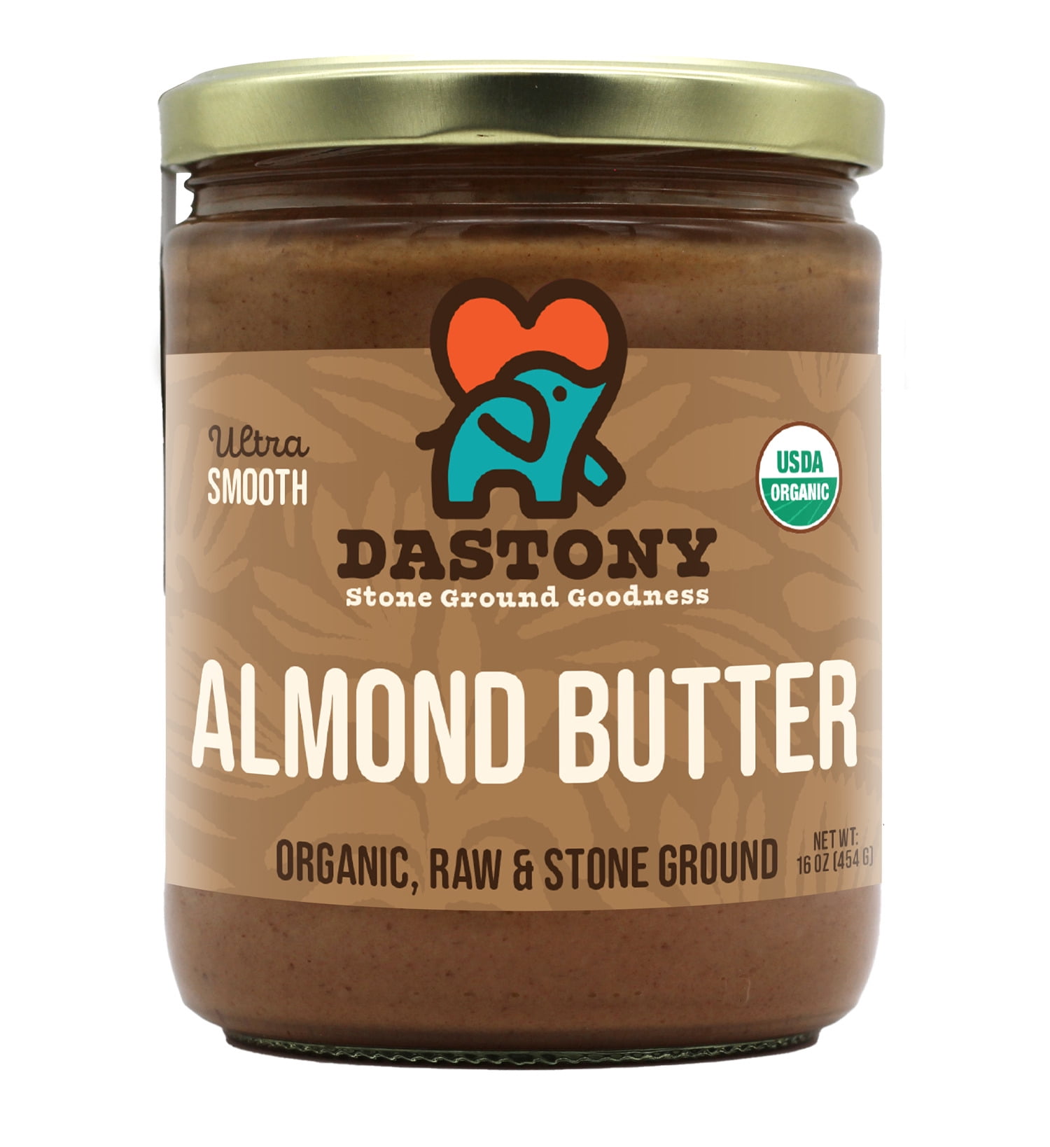 Organic Raw Almond Butter, 16 oz