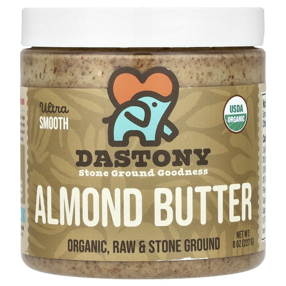 Dastony Organic Almond Butter, Ultra Smooth, 8 oz (227 g)