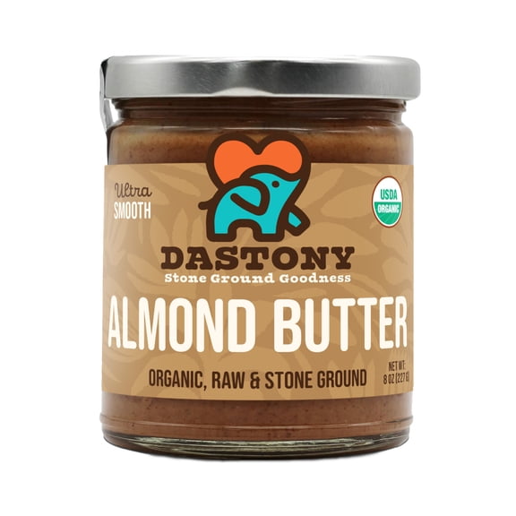 Dastony Organic Raw Almond Butter, 8oz