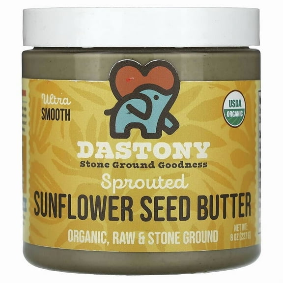 Dastony, Organic Sprouted Sunflower Seed Butter, 8 oz (227 g) Pack of 4