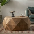 thumbnail image 1 of Dasun 38" Coffee Table, Wood Table with Three-dimensional Embossed Pattern Design for Dining room, Kitchen and Office, 1 of 8