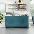 thumbnail image 1 of Dasun 59.84" 4-Door Cabinet for Living Room, Kitchen, Bedroom, Hallway (blue), 1 of 7