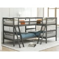 thumbnail image 1 of Dasun L-Shaped Bunk Bed with Ladder,Twin Size-Gray, 1 of 5