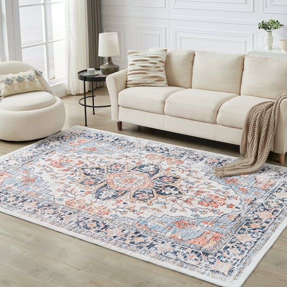 Dasun Oriental Bedroom Rug, 6" x 9", Ultra-Thin Soft
