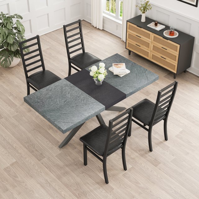 Table Strecth Rack Dasun Retro Rectangular Stretch Dining Table, Stylish Simple Metal ...