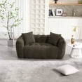 thumbnail image 1 of Dasun Soft beanbag chair with high resilience foam core for two people. Comfortable square recliner sofa for family members and friends, Olive Green, 1 of 6