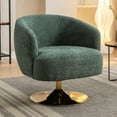 thumbnail image 1 of Dasun Swivel Chair With Gold Metal Round Base, Green, 1 of 1