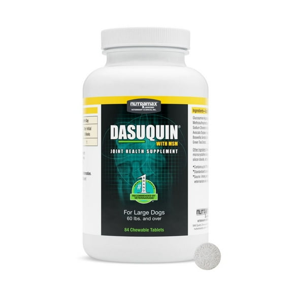 Nutramax Dasuquin for Large Dogs, Joint Health Supplement, Contains Glucosamine for Dogs, Plus Chondroitin, ASU, MSM and More, Supports Healthy Joints, Chewable Tablets, 84 Count