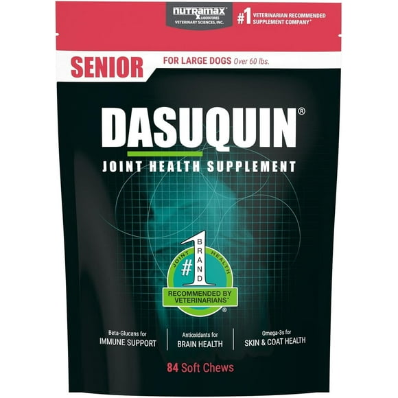 Dasuquin Senior for Large Dogs for Immune Support, Skin & Coat Health, and Brain Health, 84 Soft Chews