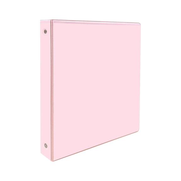 Dasuuxi 3 Ring Binder, Binders with Round Metal Rings, 1''Durable Binders Holds Us Letter Size 9.8'' X 11'' Paper - Versatile Binders for Office, Home(Pink)