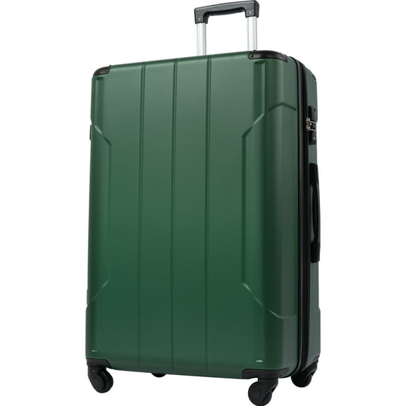 Dasyfly 24" Checked Luggage Suitcase with TSA Lock Spinner Hardshell - Green