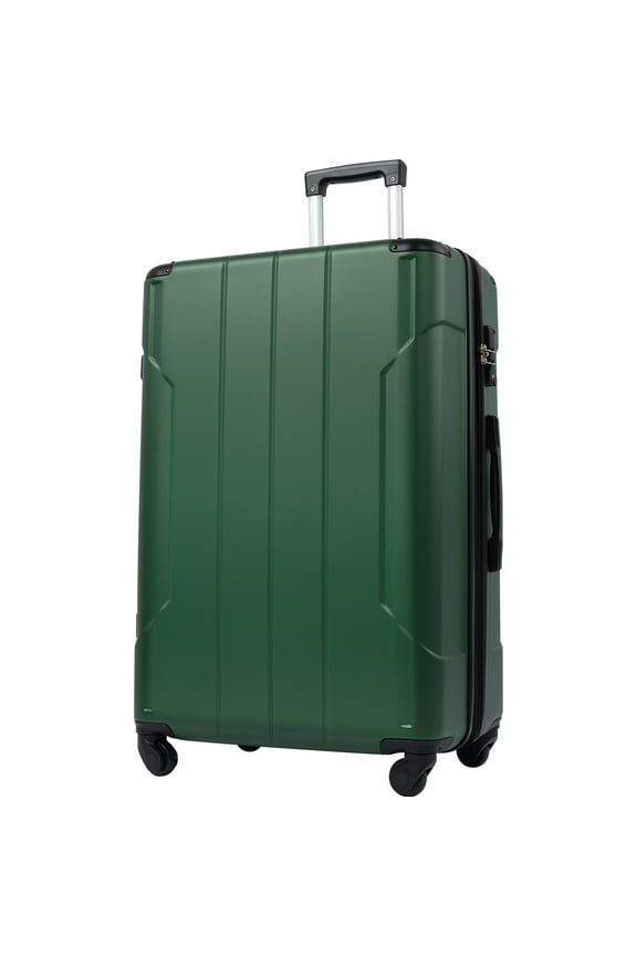 24" Checked Luggage Suitcase with TSA Lock Spinner Hardshell - Green
