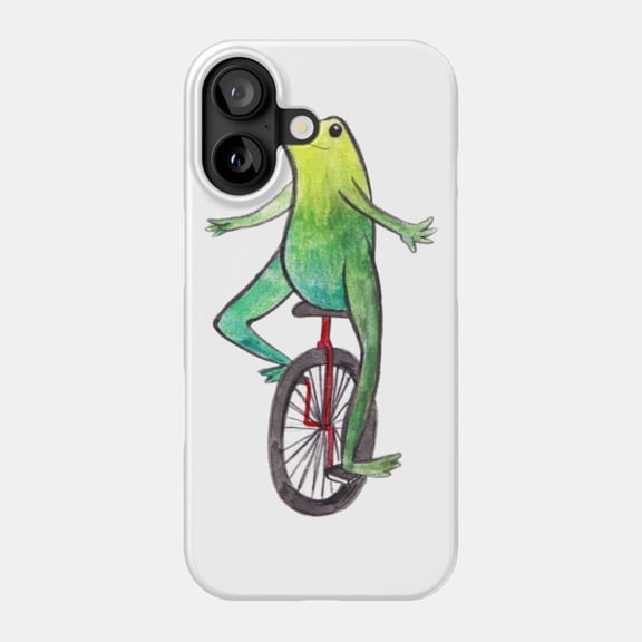 Dat Boi Unicycle Frog Watercolor Meme Graphic Case for Apple iPhone 11 to 17