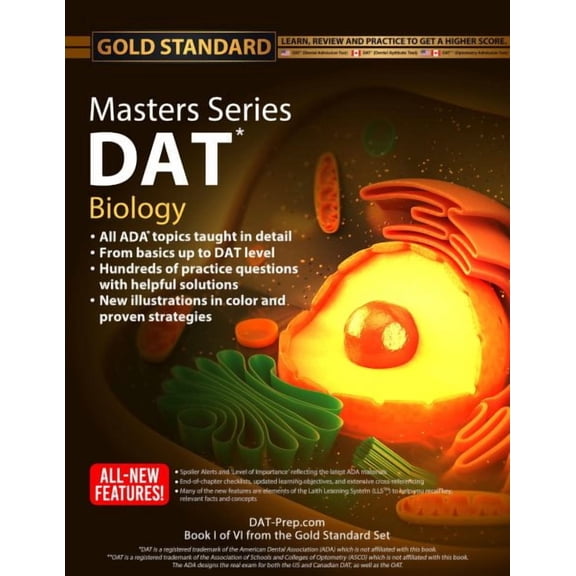 Dat Masters Series Biology : Comprehensive Preparation and Practice for the Dental Admission Test Biology by Gold Standard Dat