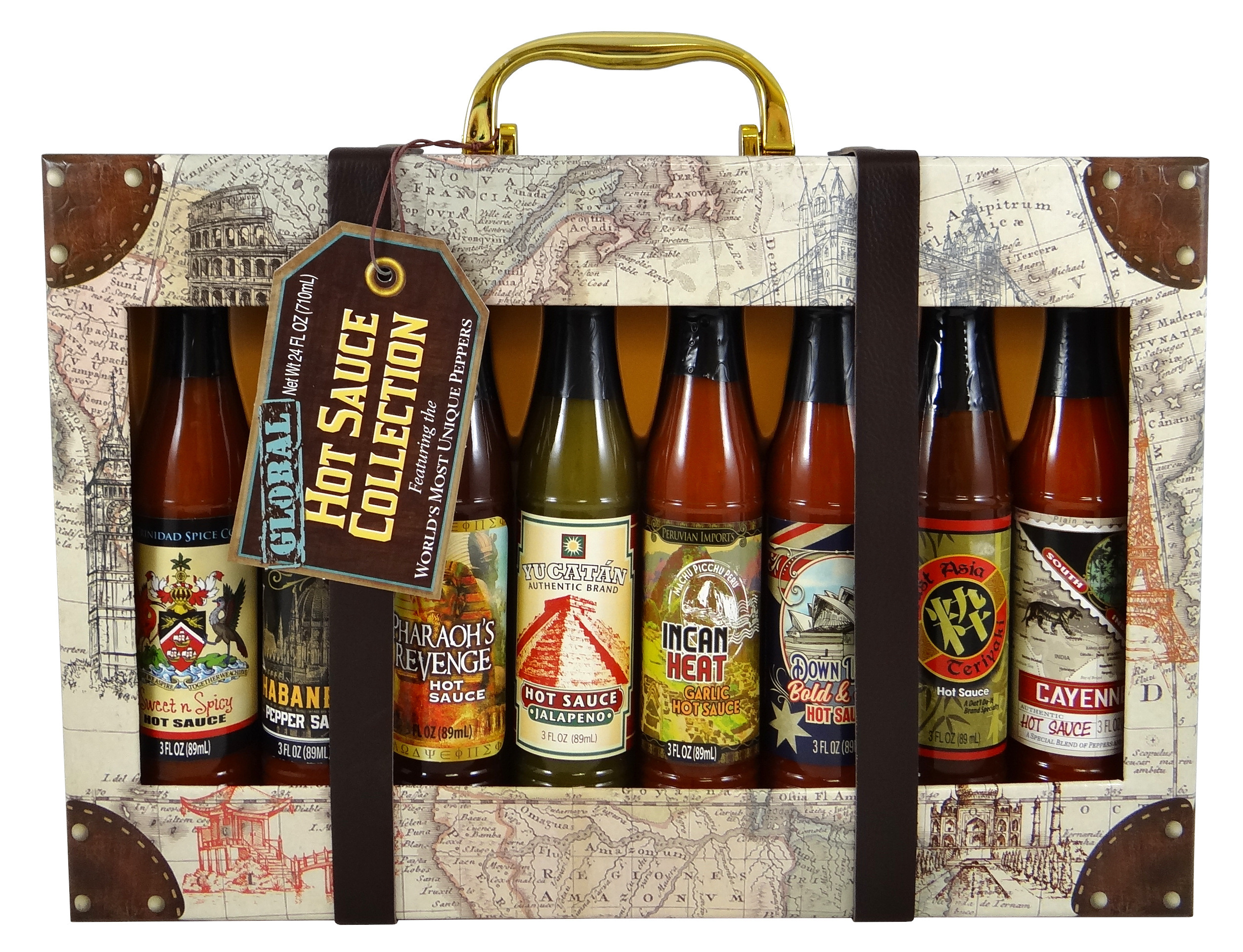 Dat'l Do-It Global Hot Sauce Gift Set, 8 Assorted Flavors, 24 Total Ounces, 1Ct. - image 1 of 4