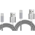 thumbnail image 1 of Data 3ft and 6ft USB-C Cable for Galaxy S21 FE 5G - Fast Charger Cord Long Type-C Power Wire Sync Compatible With Samsung Galaxy S21 FE 5G, 1 of 6