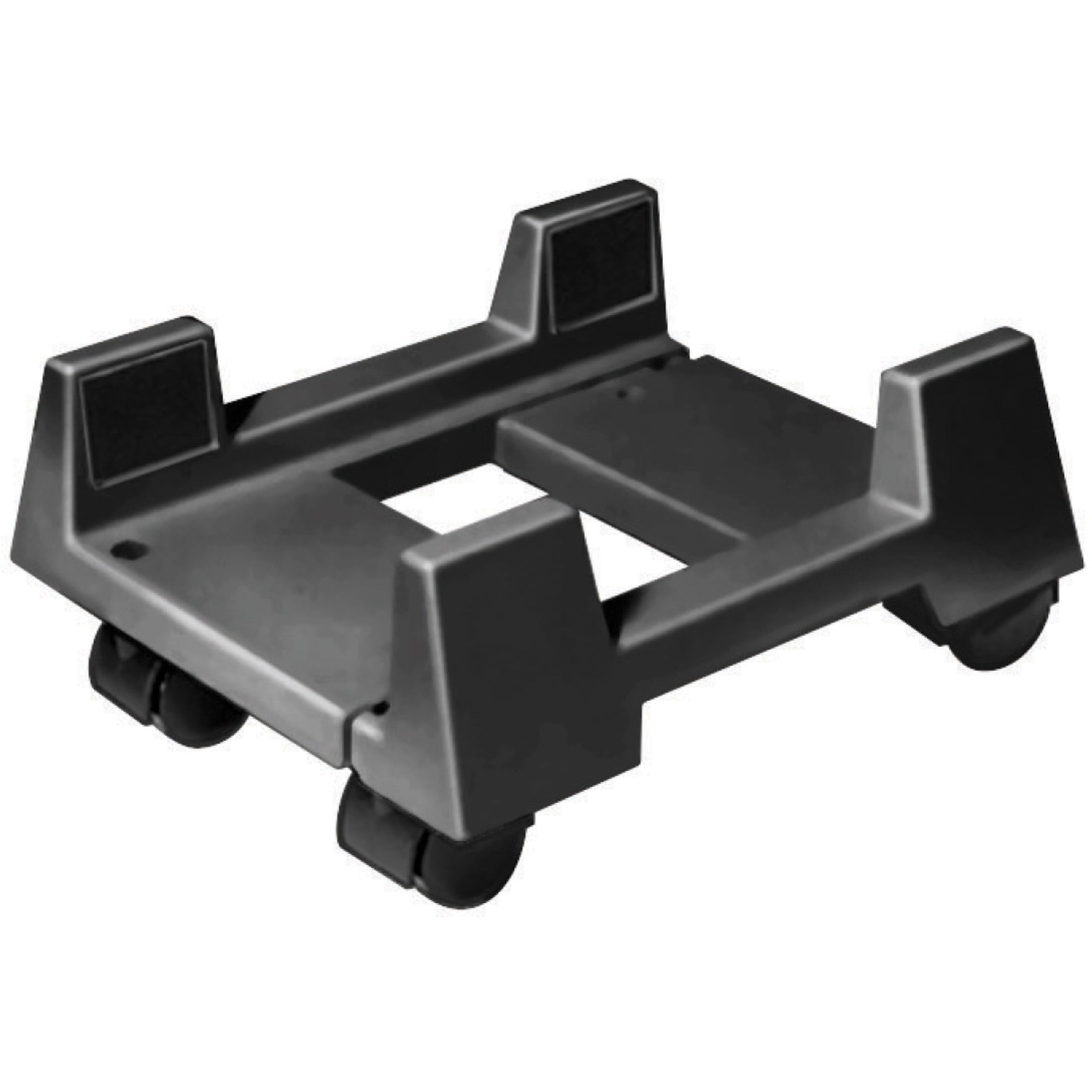 Black Mobile CPU Tower Stand with Locking Casters