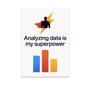 Data Analysis Superhero Art - Data Analytics Enthusiast - 13x19 Poster Print
