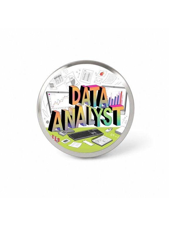 Data Analyst Backpack Hat Novelty Lapel Pin