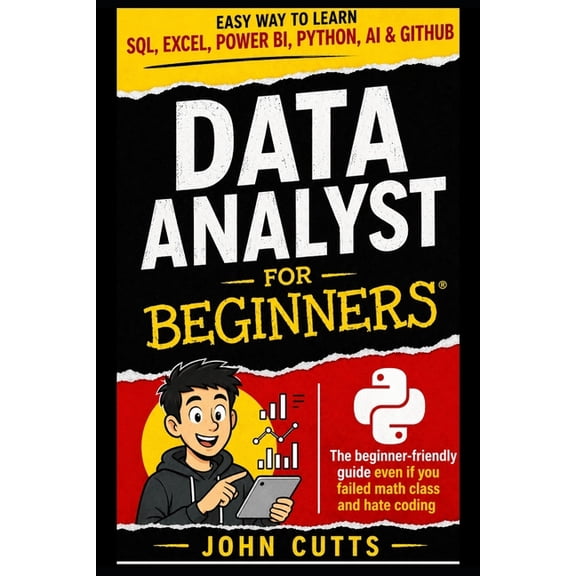 Claude AI Beginnings Data Analyst For Beginners: Easy Way to Learn Sql, Excel, Power Bi, Python, AI & Github - Even If You Failed Math Class , Book 1, (Paperback)