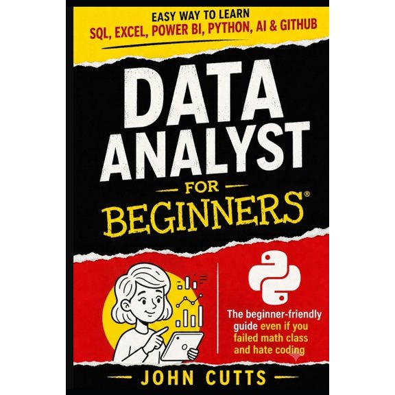 Data Analyst For Beginners: Easy Way to Learn Sql, Excel, Power Bi, Python, AI & Github - Even If You Failed Math Class , (Paperback)