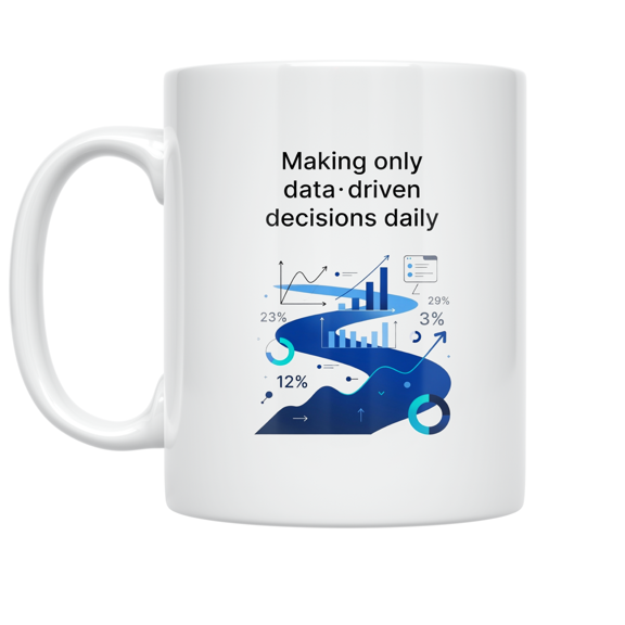 Data Analytics Design - Data-Driven Decision Maker - 11 oz Ceramic Coffee Mug