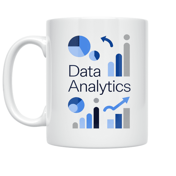 Data Analytics Modern Tech Design - STEM Professional - 11 oz Ceramic Coffee Mug