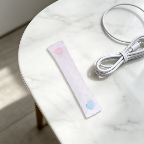 Data Cable Organizer HODWIEQU Cute Fabric Strap, Fixed Headphone Cable With Lanyard Multicolor