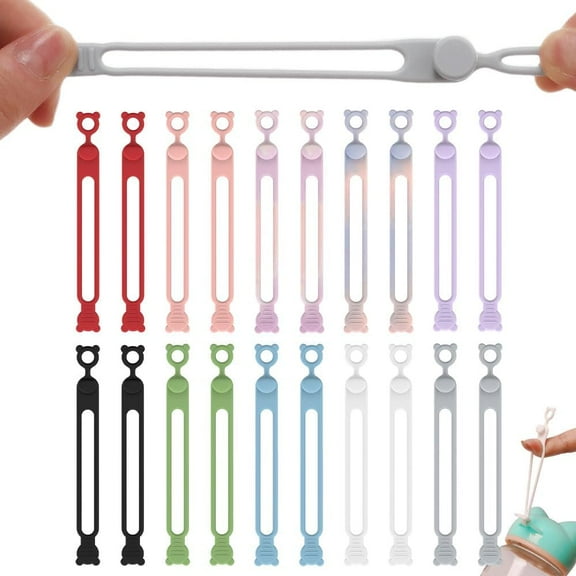 Data Cable Organizer Reusable Silicone Organizer, 2025 Multipurpose Cable Ties Organizer, Elastic Cord Organizer for Bundling and Fastening Cable Travel Essentials