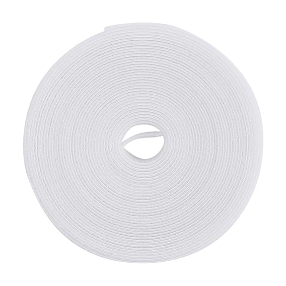 Data Cable Organizer Ties Reusable Cable Straps, Cut to Size Hook and Loop Straps for Cord Management Storage, White Cable Organizer for Electrical and Charging Cords, 1 Pack