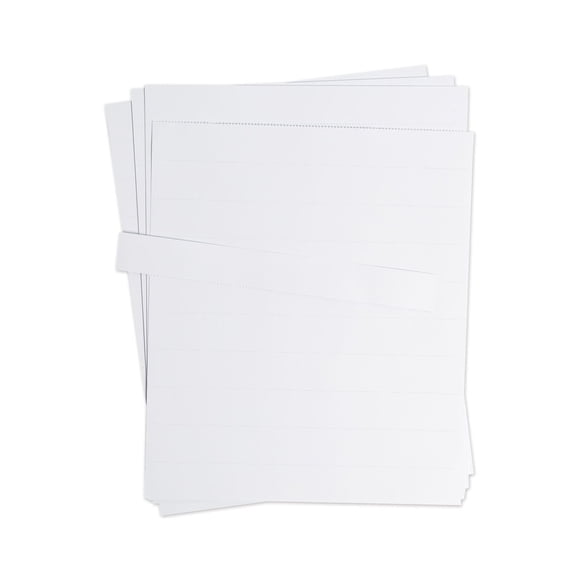 U Brands 5165U06-48 8.5 in. x 11 in. Data Card Replacement Sheet Perforated at 1 in. - White (10/Pack)