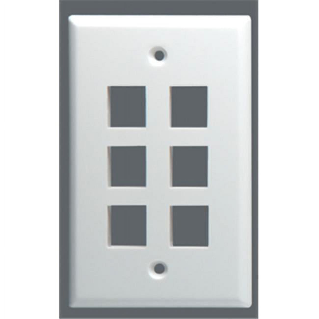 Data-Comm Electronics DAT20-3006-AL Keystone Wall Plate - 6 Port ...