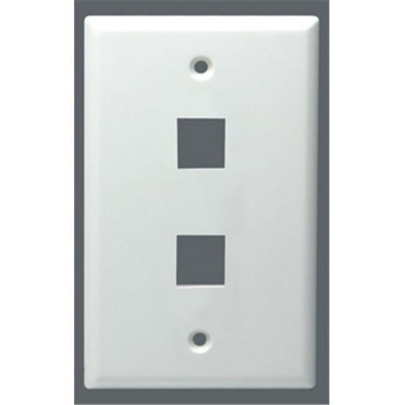 Data-Comm Electronics DAT20-3012-WH Keystone Midi Plate - 2 Port, White