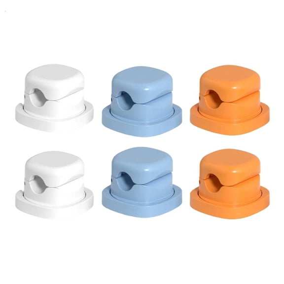 Data Line Holder With Swivels Base Secures Phone Chargers Cords Prevents Tangling In Any Position