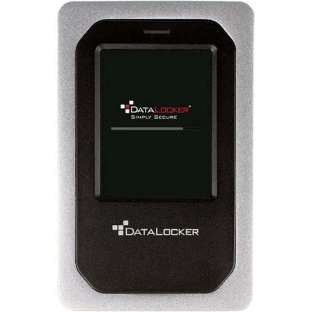 Data Locker  2TB External Encrypted Drive HDD, Black - FIPS 140-2 L3 - AES 256-bit - Touchscreen - USB 3.2 Gen 1