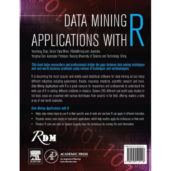 Pre-Owned Data Mining Applications with R Zhao, Yanchang and Cen, Yonghua