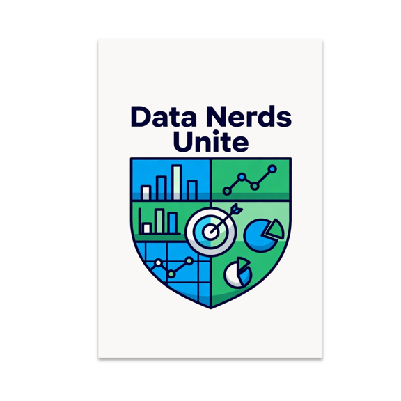 Data Nerds Unite Infographic Art - Data Enthusiast - 13x19 Poster Print