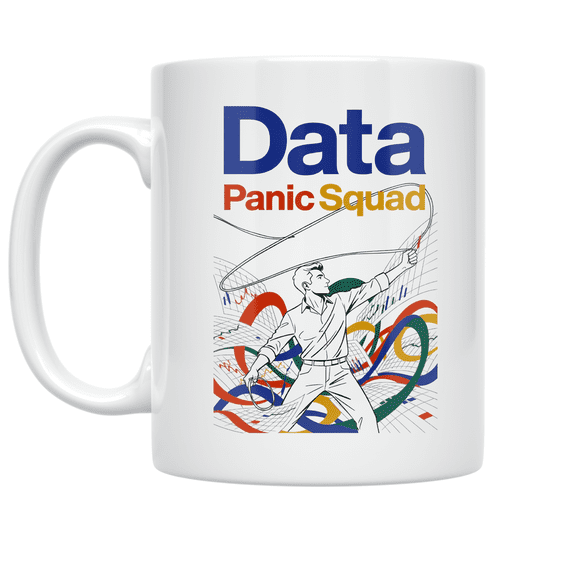 Data Panic Squad Workflow Art - Data Analyst - 11 oz Ceramic Coffee Mug