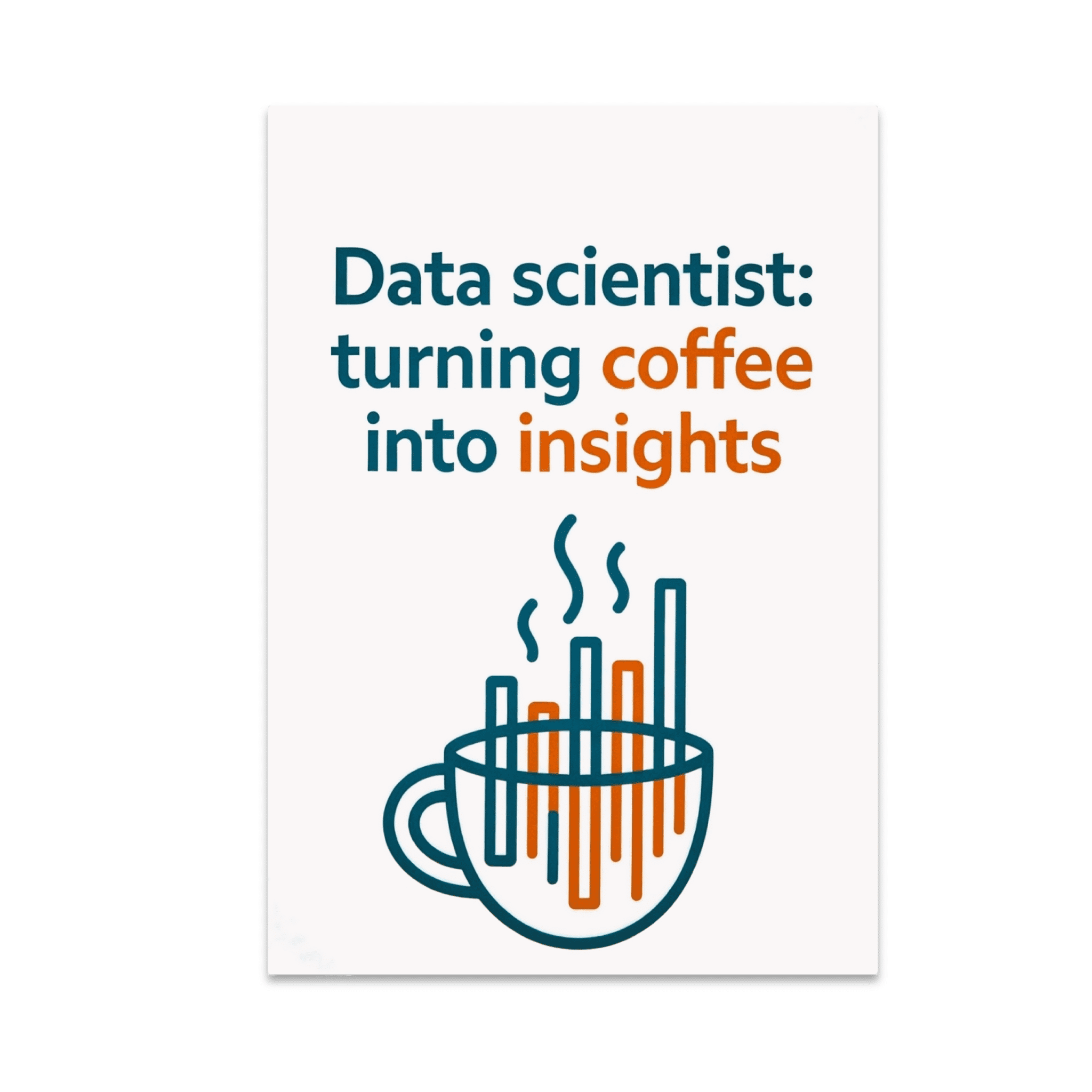 Data Scientist Coffee Insights Wall Art - Data Science Enthusiast ...