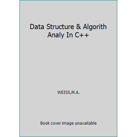 Pre-Owned Datastructures and Algorithm Analysis in C, 2/e (Paperback) 8177583581 9788131714744
