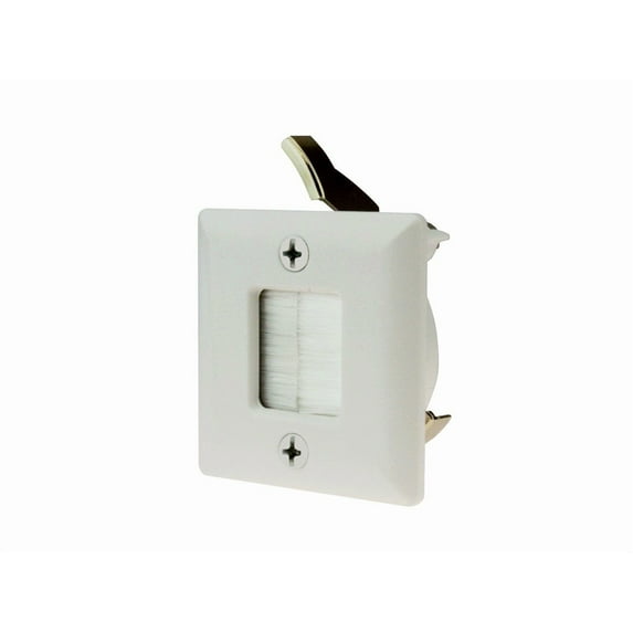 Monoprice 1 3/4" Cable Pass-Through Hole Saw Plate, White