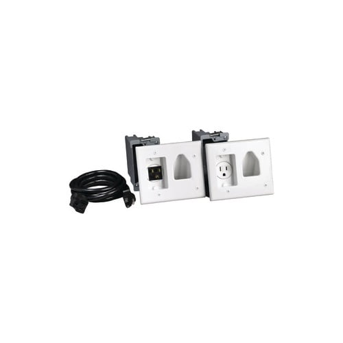DataComm 45-0023-WH Bulk Cable Feedthrough with Remote Power Interface