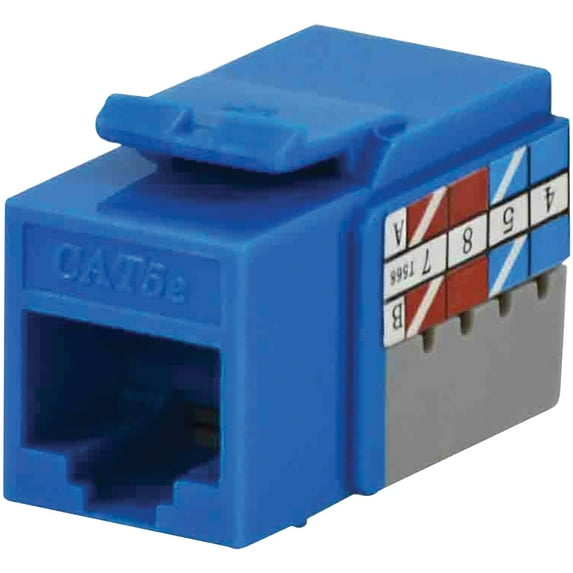 DataComm Category 5e Jacks - 10 Pack - 1 x RJ-45 Keystone Female - Blue